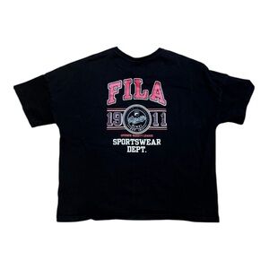 FILA Vintage Y2K Cotton T-Shirt Short Sleeve Graphic Tee Size M Unisex Women